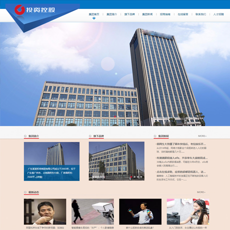金融投資企業(yè)控股網(wǎng)站模板